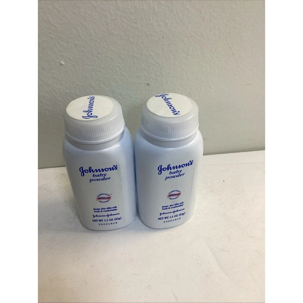 X 2Johnsons Baby Powder w/ TALC 1.5 Oz Original Travel Size New Sealed